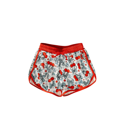 MOQ 5 PCS preorder SS0869 Cherry Star Red Drawstring Girls Shorts 202603