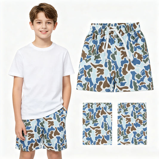 SS0873 Blue Green Camouflage Boys Shorts 202605 RTS