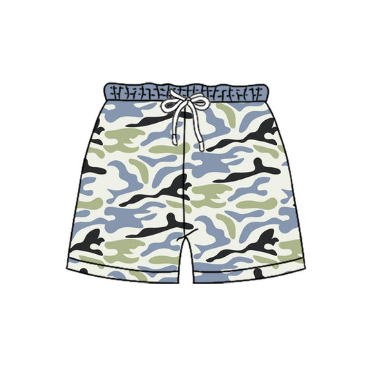 MOQ 5 PCS Preorder SS0891 Light Gray Blue Green Camouflage Boys Shorts 202604