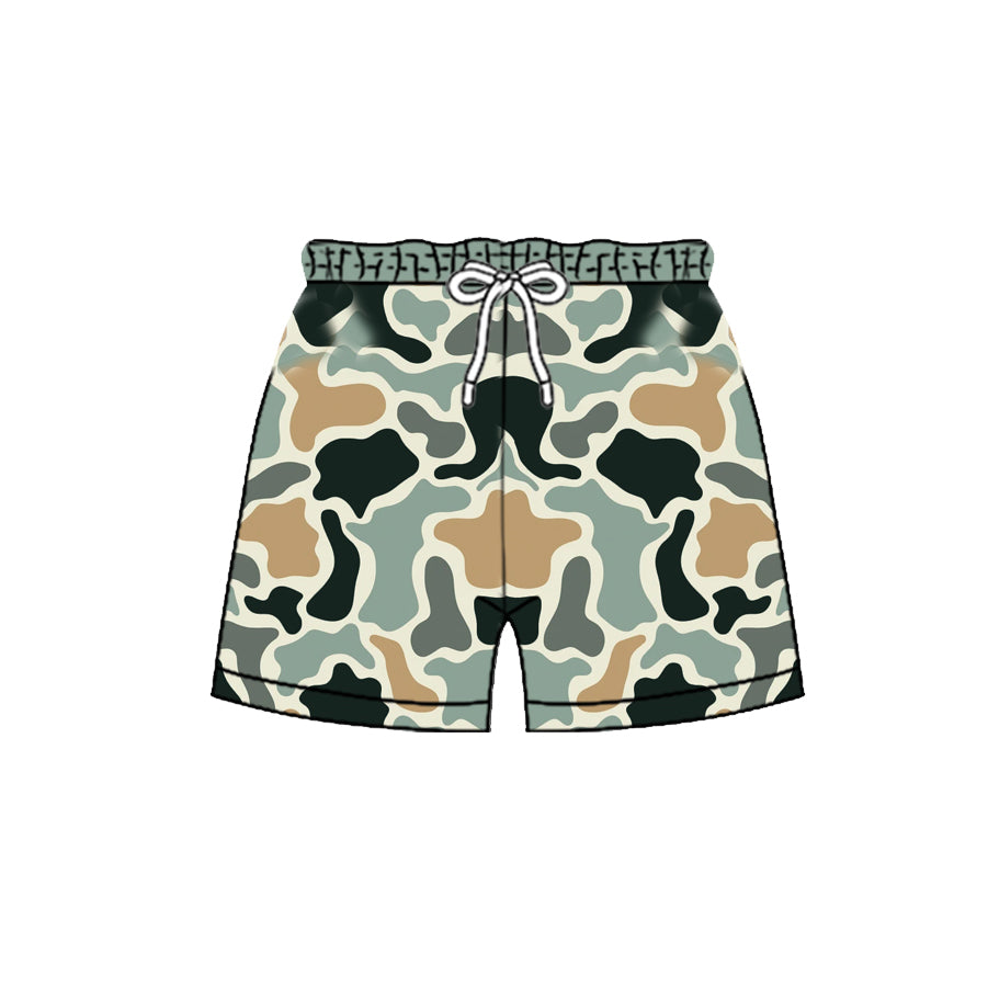 MOQ 5 PCS Preorder SS0892 Gray Green Brown Camouflage Boys Shorts 202604