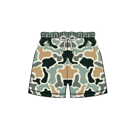 MOQ 5 PCS Preorder SS0892 Gray Green Brown Camouflage Boys Shorts 202604