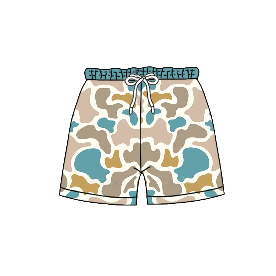MOQ 5 PCS Preorder SS0894 Blue Green Khaki Camouflage Boys Shorts 202604