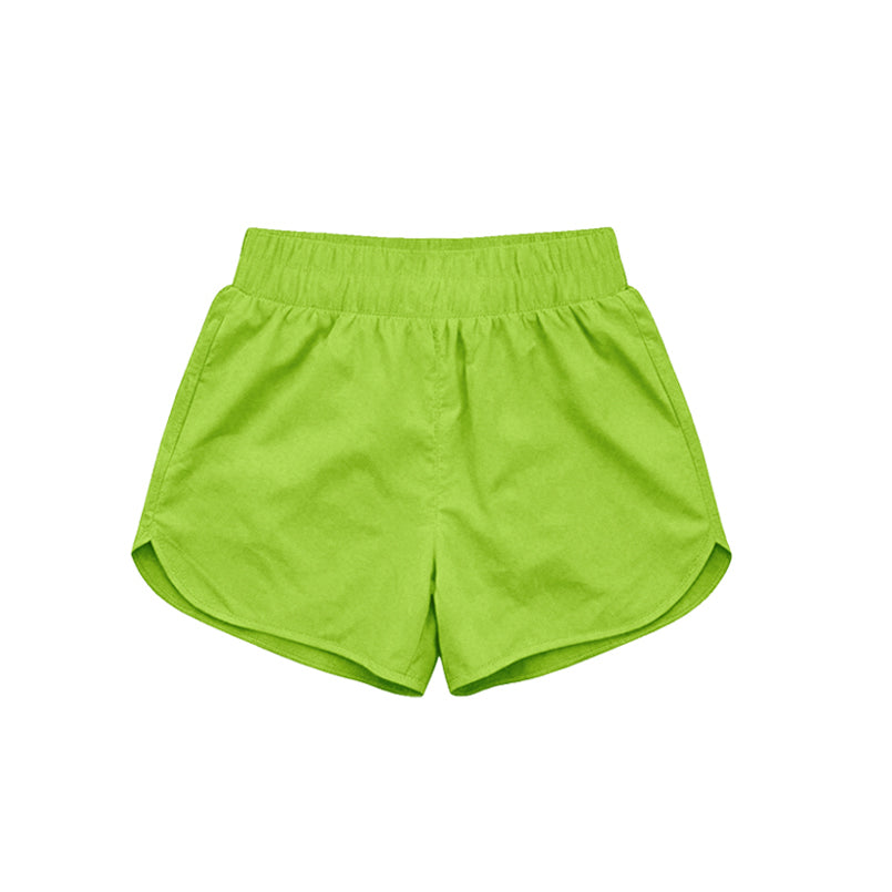 MOQ 5 PCS Preorder SS0903 Solid Green Girls Yoga Shorts 202604
