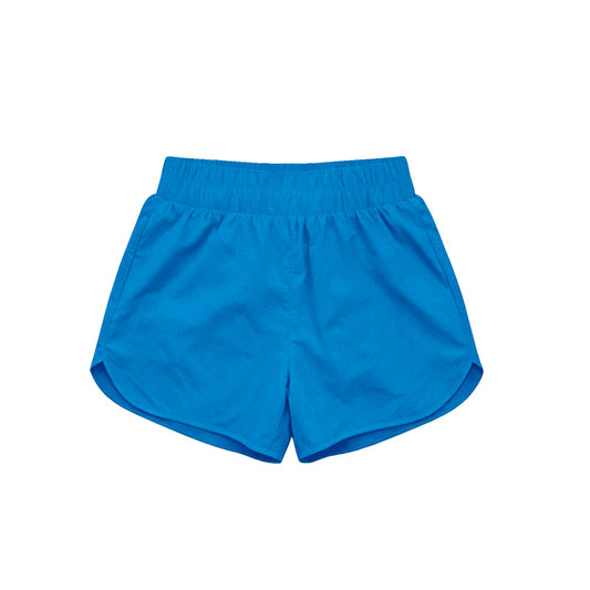 MOQ 5 PCS Preorder SS0906 Solid Blue Girls Yoga Shorts 202604