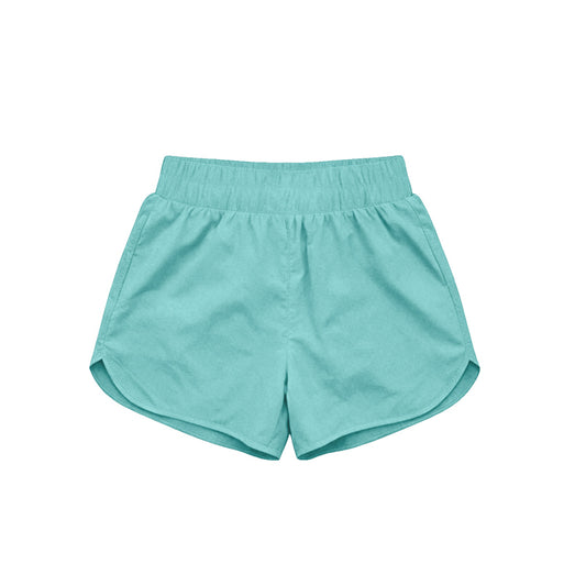 MOQ 5 PCS Preorder SS0907 Solid Mint Green Girls Yoga Shorts 202604
