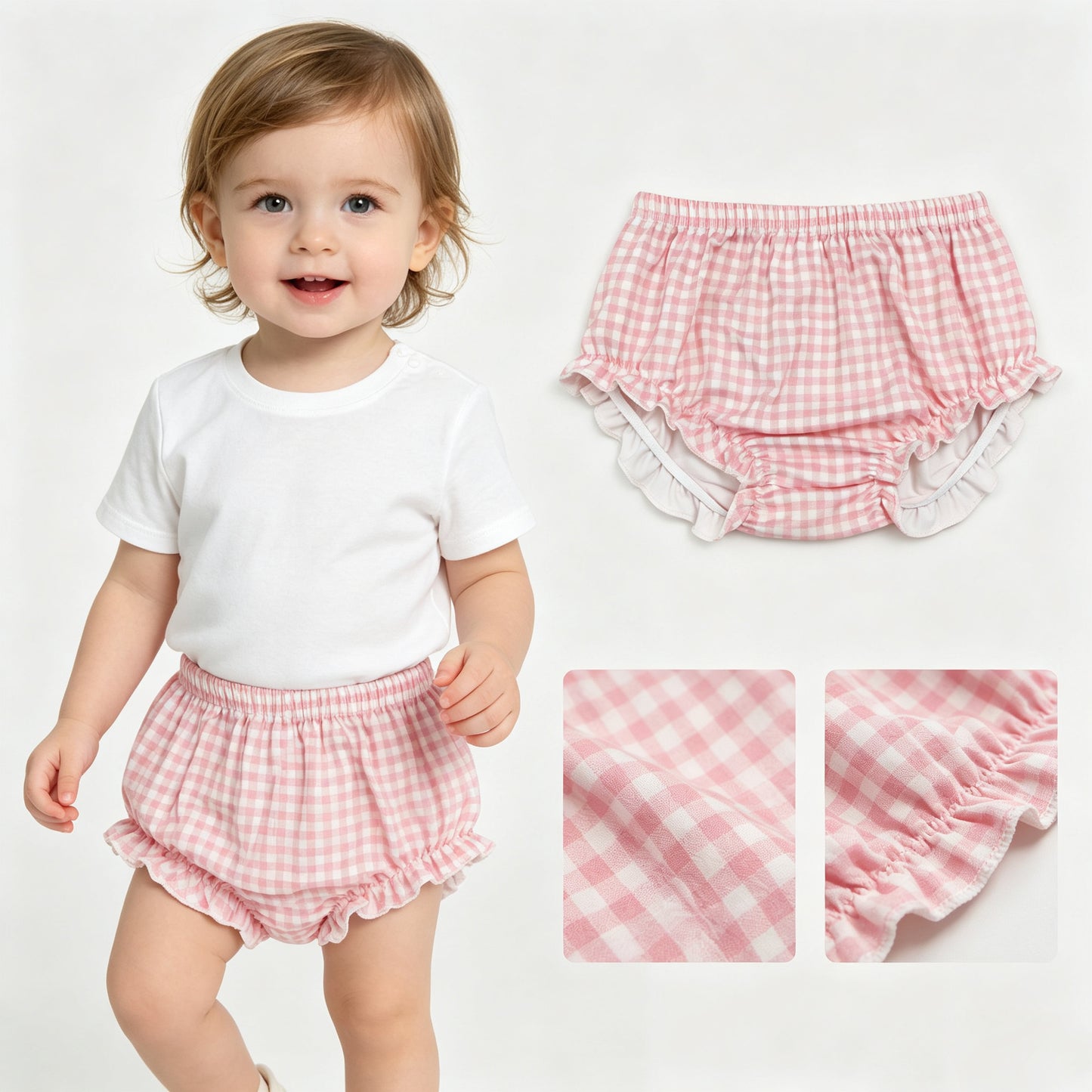 SS0939 Pink Plaid Girls Briefs 202607 RTS