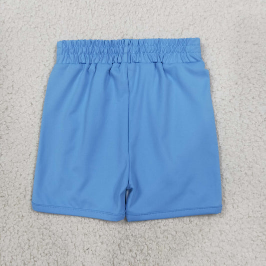 SS0950 Stripe Sky Blue Yoga Girl's Shorts