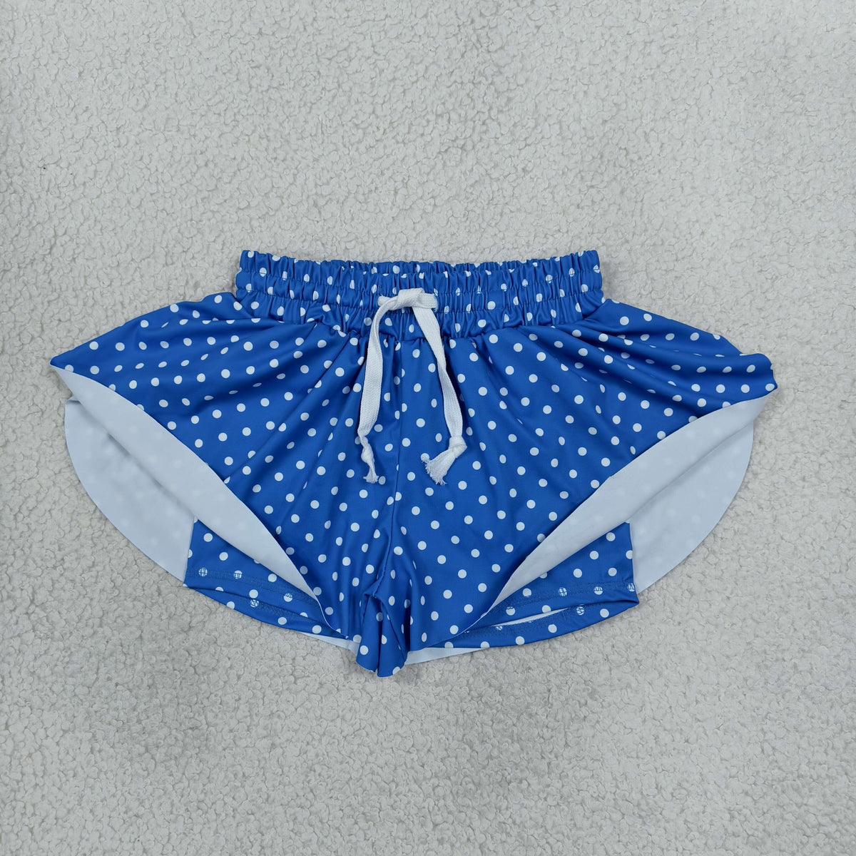 SS0966 Dots Blue Yoga Girl's Shorts