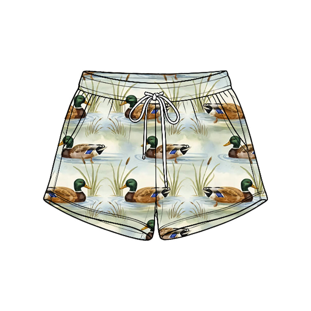 MOQ 5pcs SS1011 pre-order baby boy clothes mallard ducks boys summer fall shorts-2026.8.25