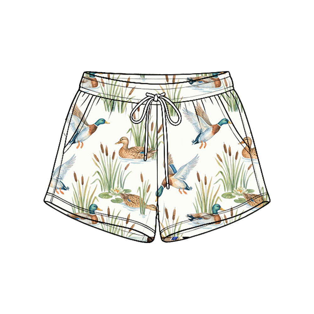 MOQ 5pcs SS1012 pre-order baby boy clothes mallard ducks boys summer fall shorts-2026.8.25