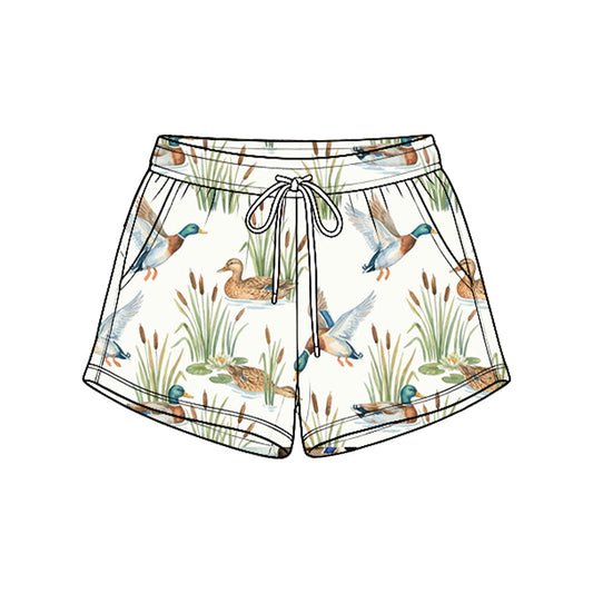 MOQ 5pcs SS1012 pre-order baby boy clothes mallard ducks boys summer fall shorts-2026.8.25