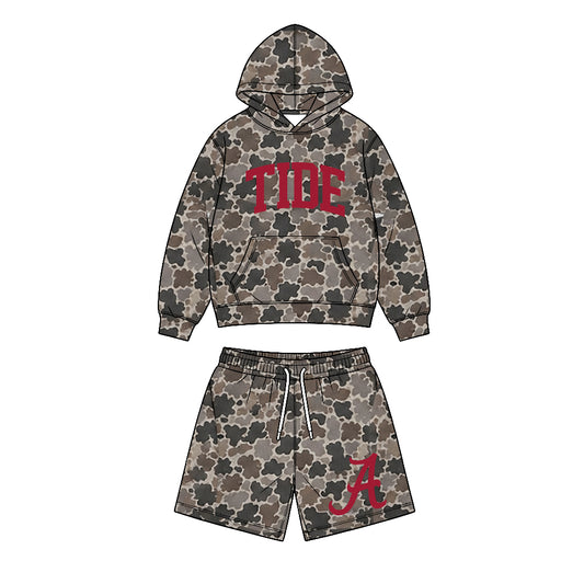 CUSTOM MOQ 3 PCS preorder GO Team TIDE Camouflage Hooded Long Sleeve Shorts Boys Sets 202607