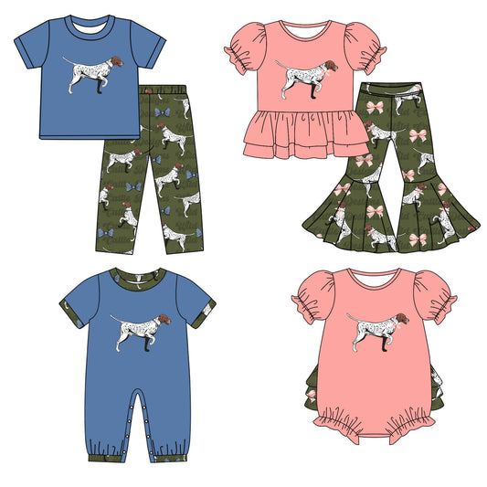 customize Blue puppy print set high quality