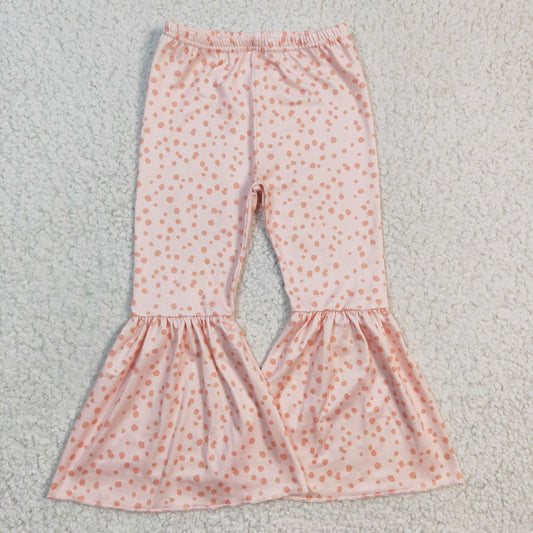 P0055 Pink Dots Print Girls Long Pants