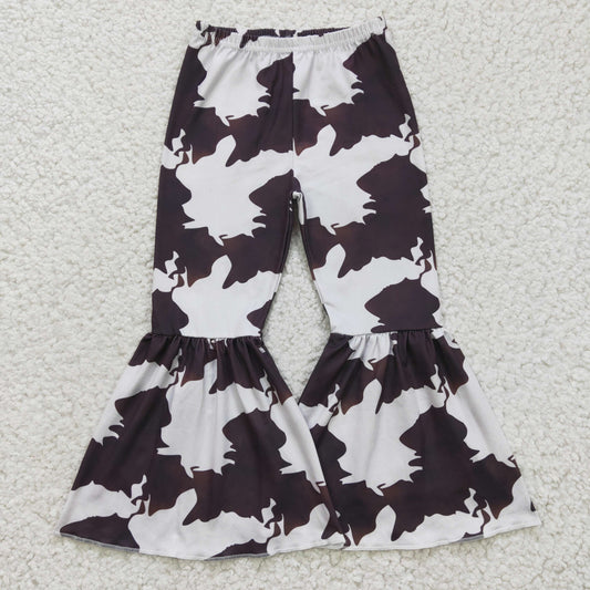 P0056 Brown Print Girls Long Pants