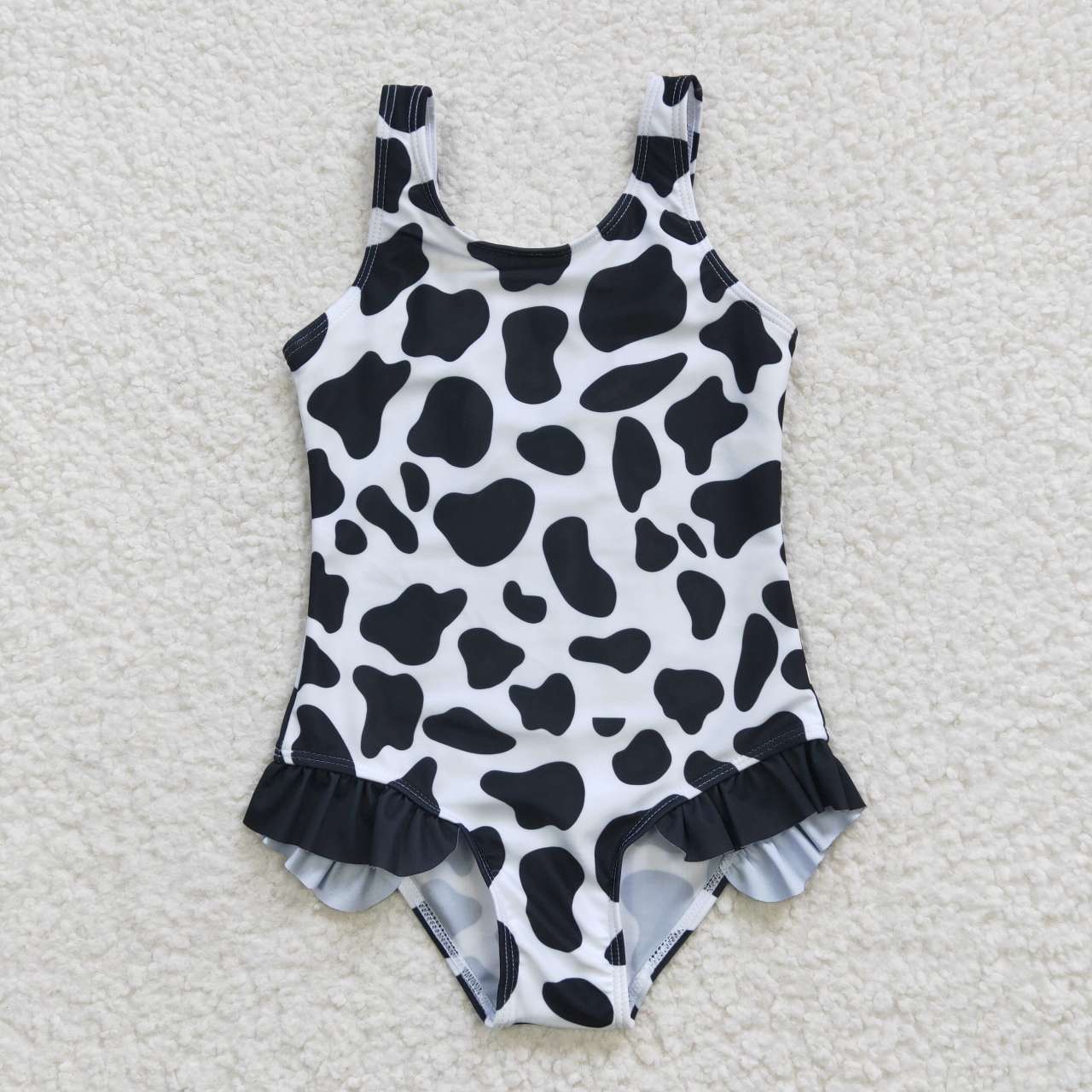 S0051  Blue Leopard Girls Swimming Bathing Suits Swimsuits