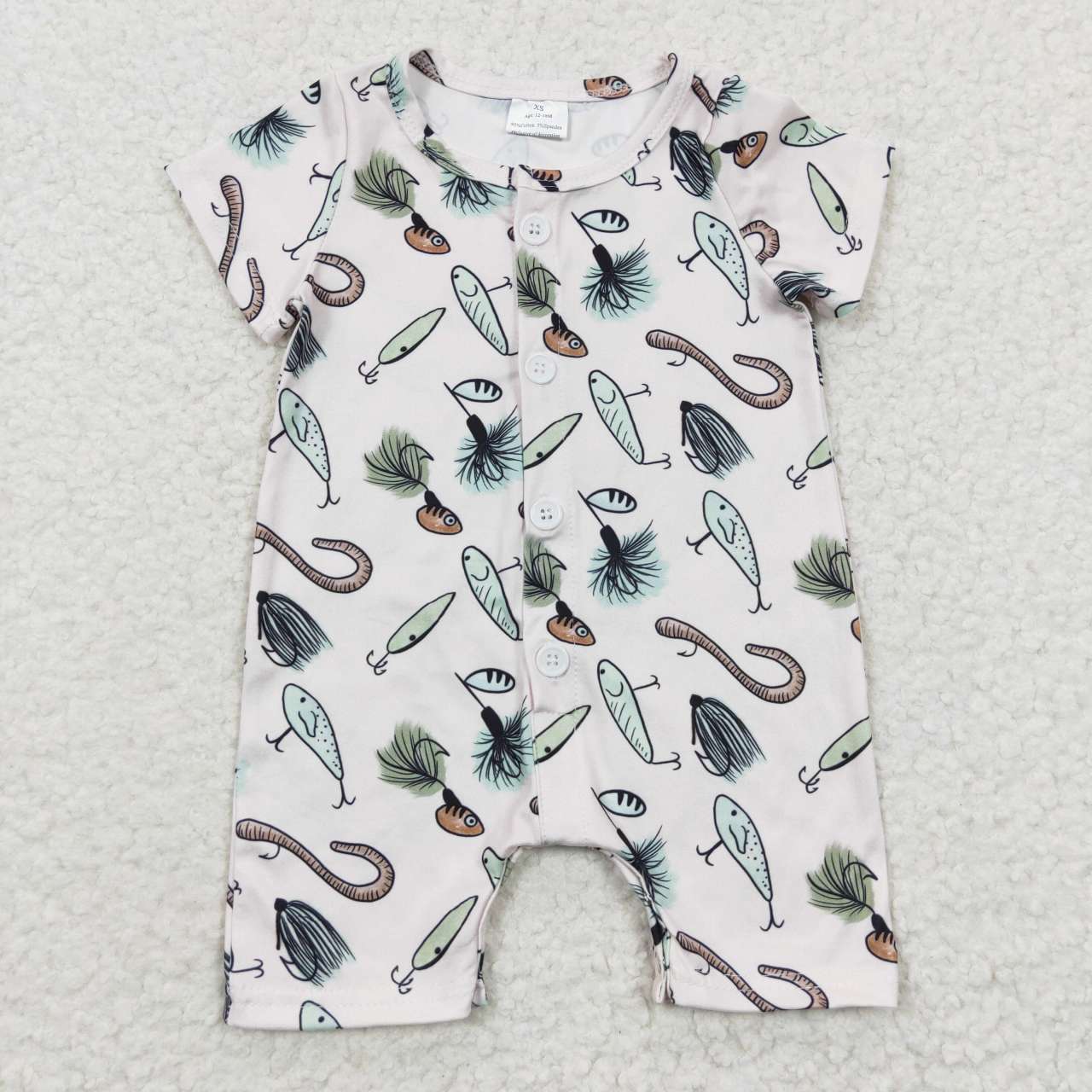 SR0259 Fishing Boys Short Sleeve Romper