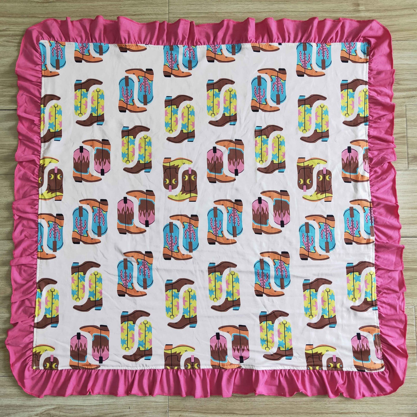 BL0004 Pink Boos Cowboy Blanket