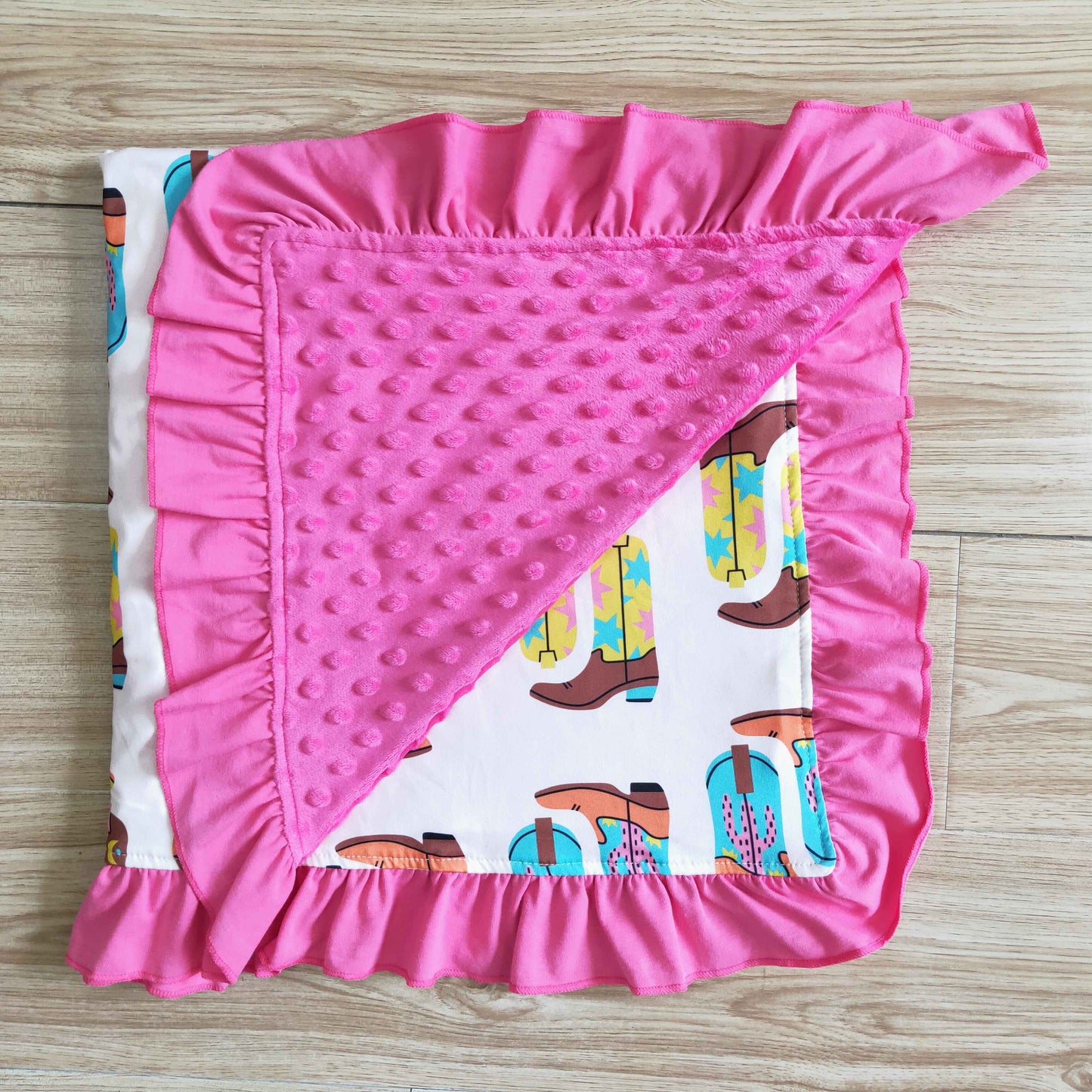 BL0004 Pink Boos Cowboy Blanket