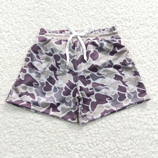 SS0079 Leopard Camo Boys Bathing Suits Swimsuits Swimming Trunks