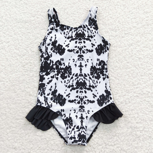 S0124 Black Girls Swimming Bathing Suits Swimsuits