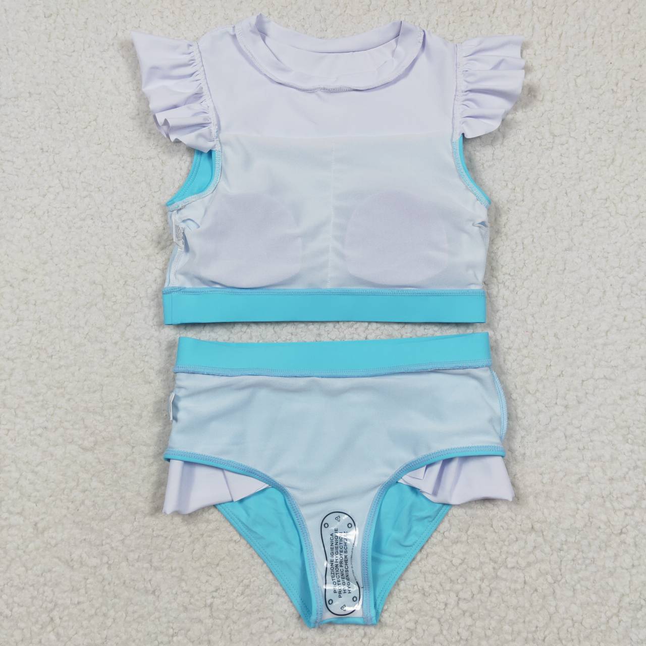 S0132 Blue  Girls Swimming Bathing Suits Swimsuits