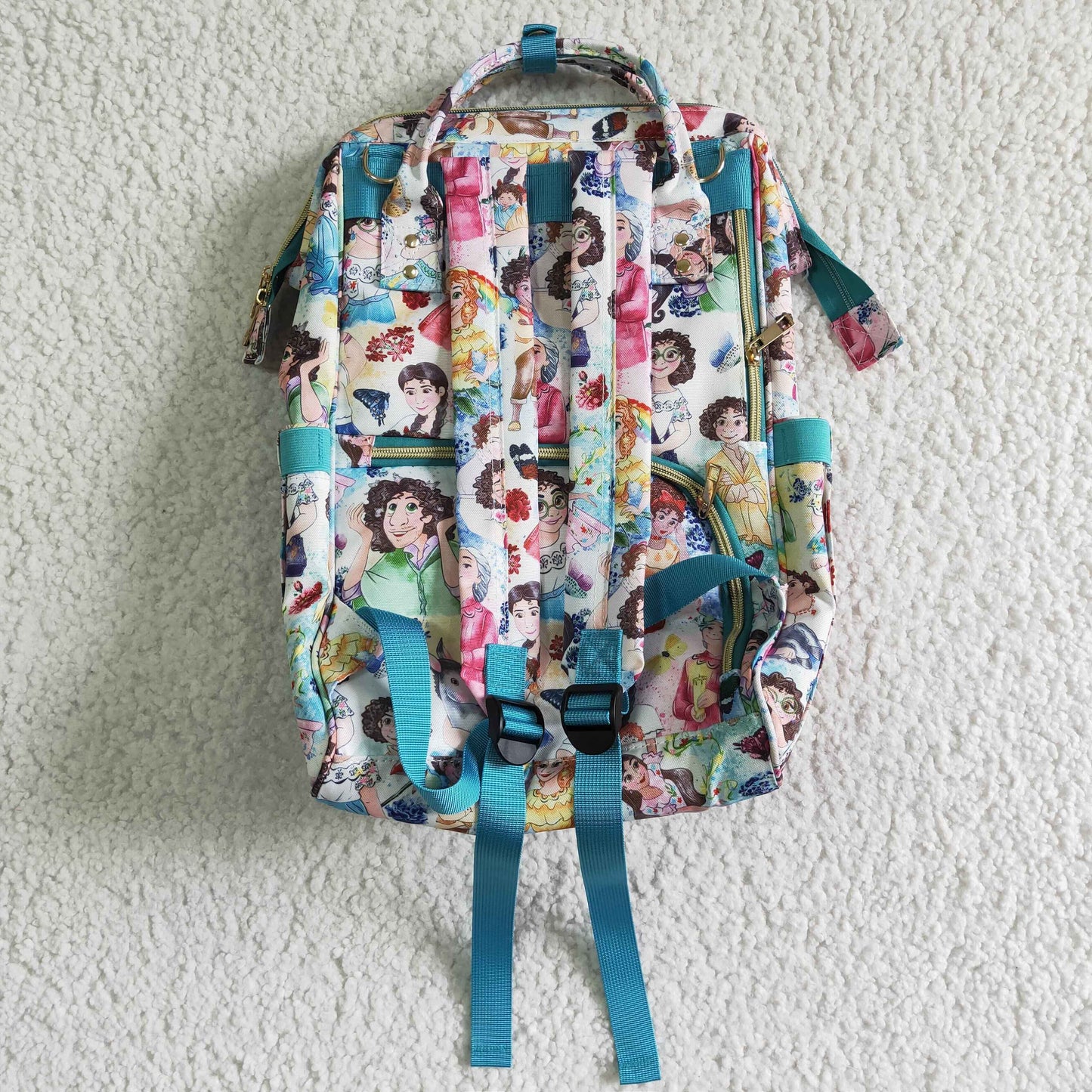 BA0003 En Floral Cartoon School Bag Bagpack