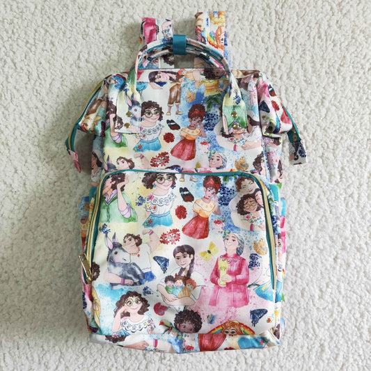 BA0003 En Floral Cartoon School Bag Bagpack