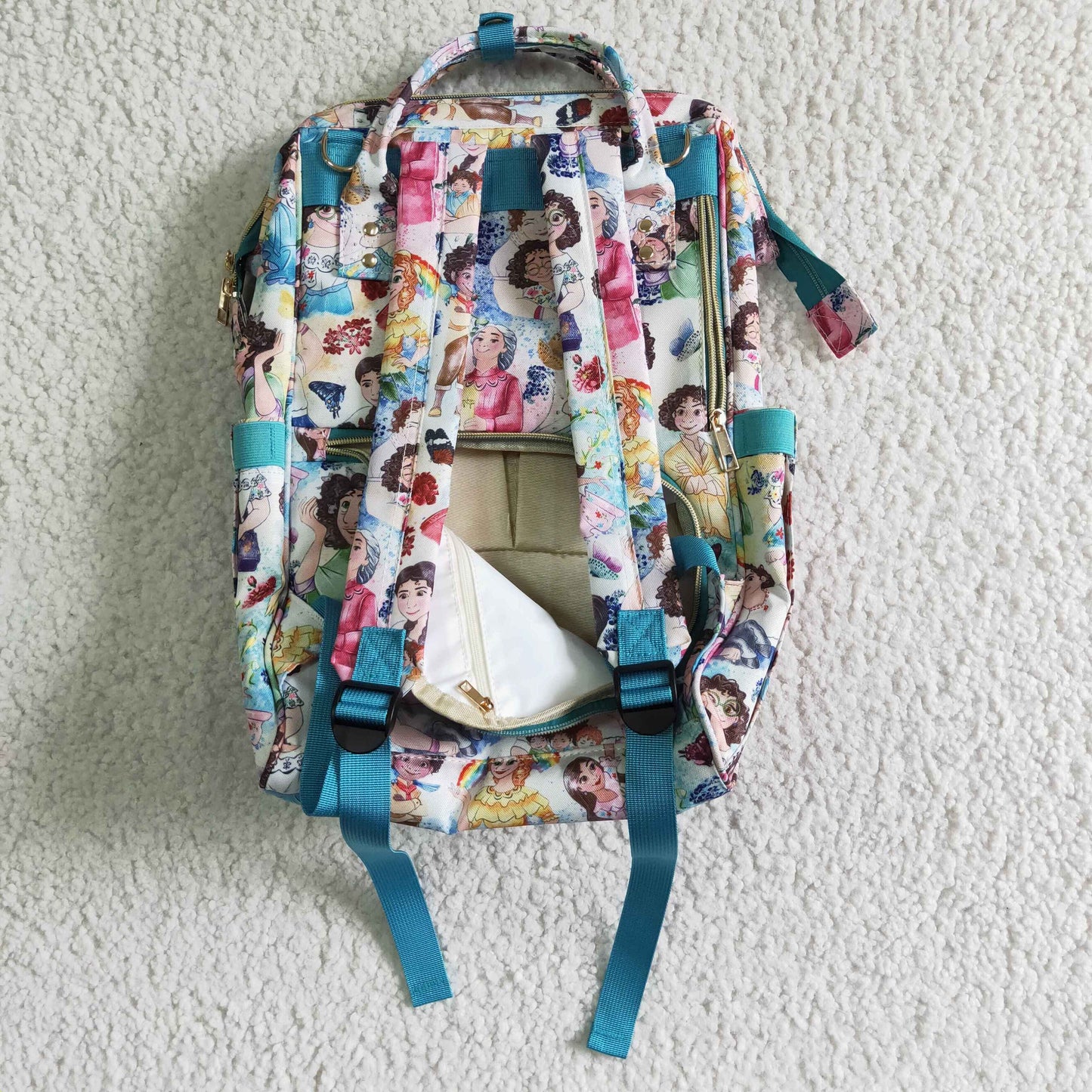 BA0003 En Floral Cartoon School Bag Bagpack