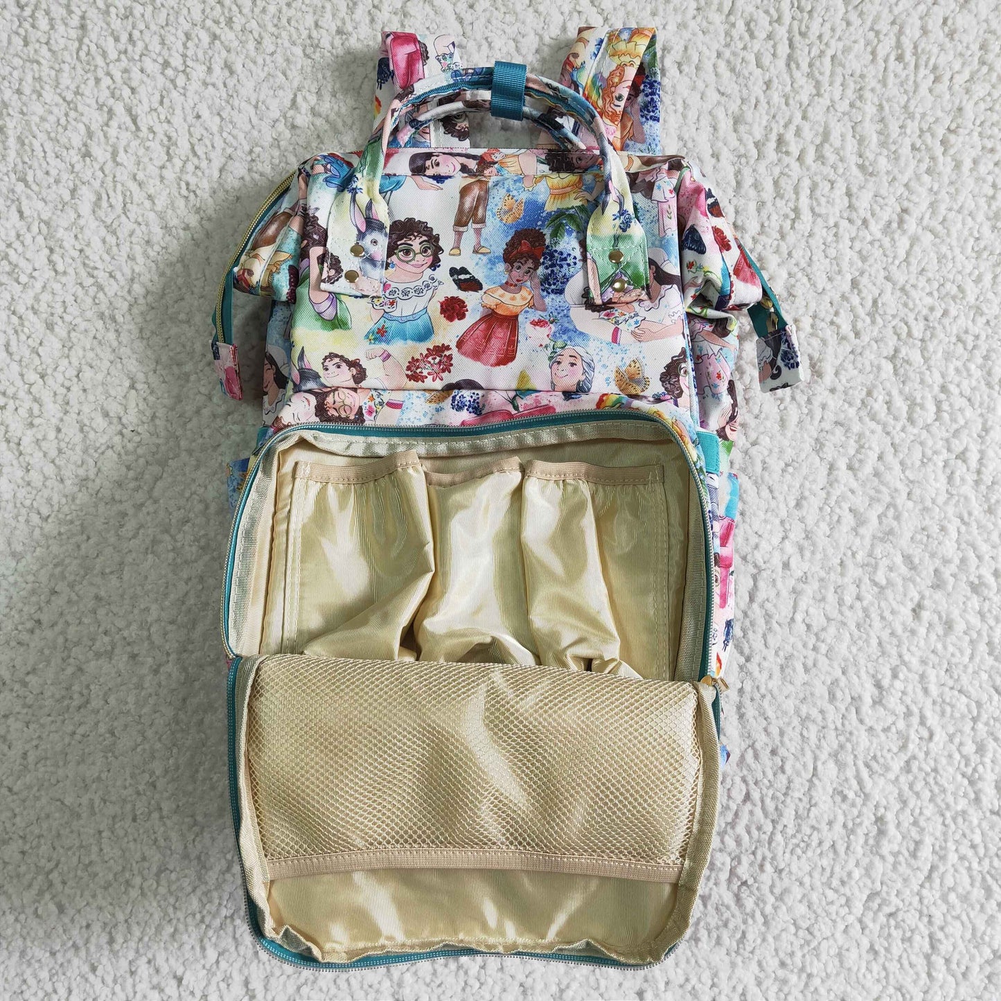 BA0003 En Floral Cartoon School Bag Bagpack