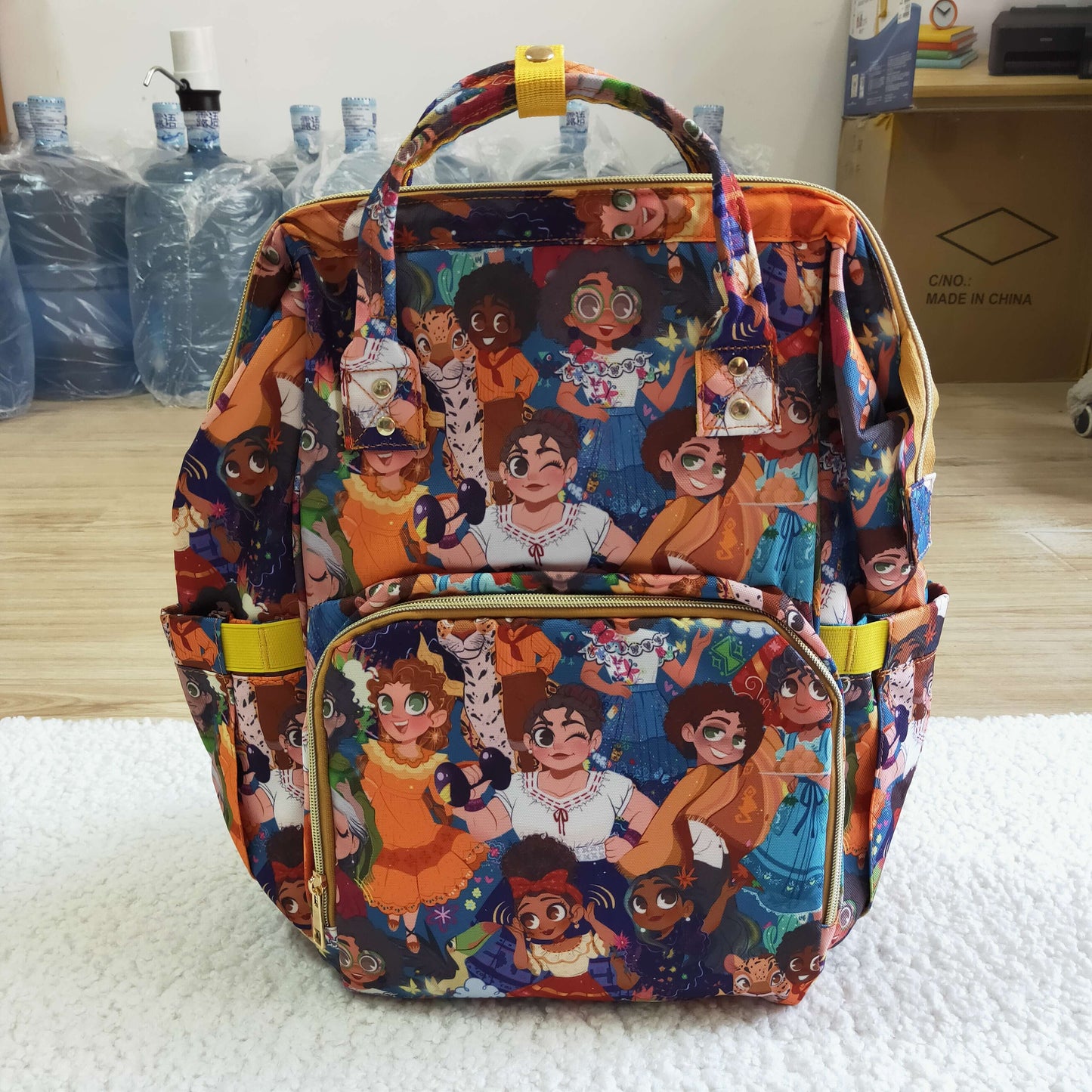 BA0002 En Floral Cartoon School Bag Bagpack