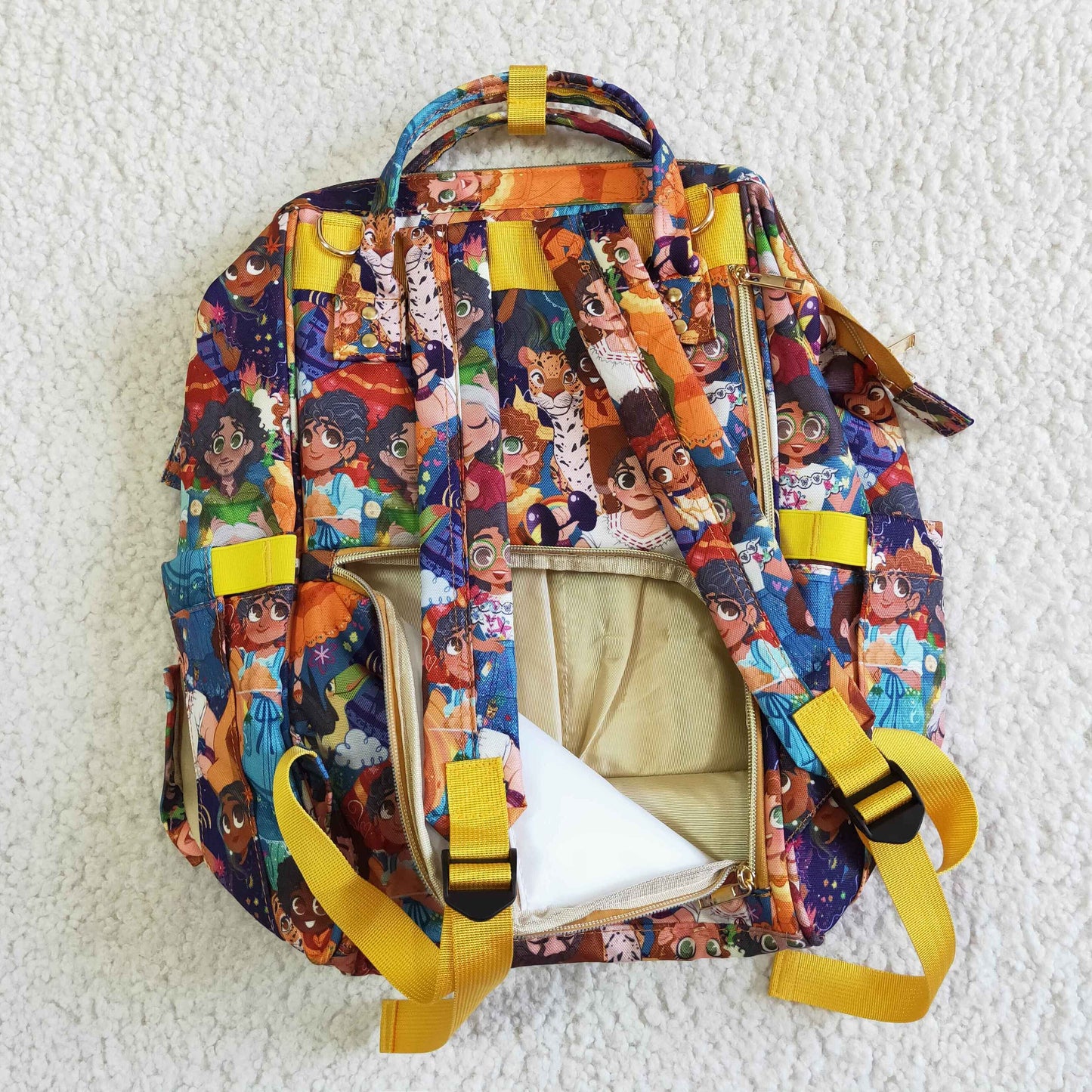 BA0002 En Floral Cartoon School Bag Bagpack