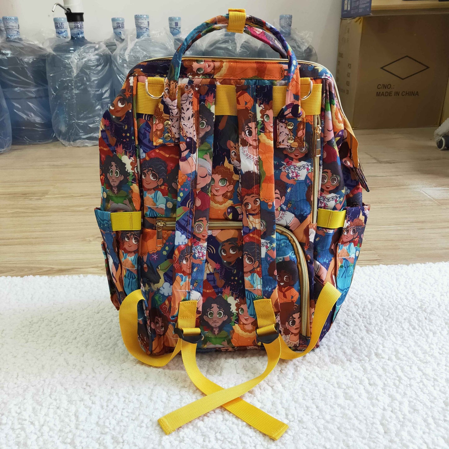 BA0002 En Floral Cartoon School Bag Bagpack