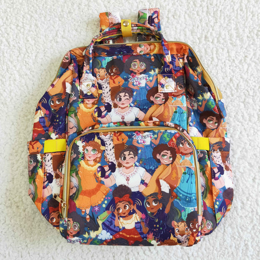 BA0002 En Floral Cartoon School Bag Bagpack