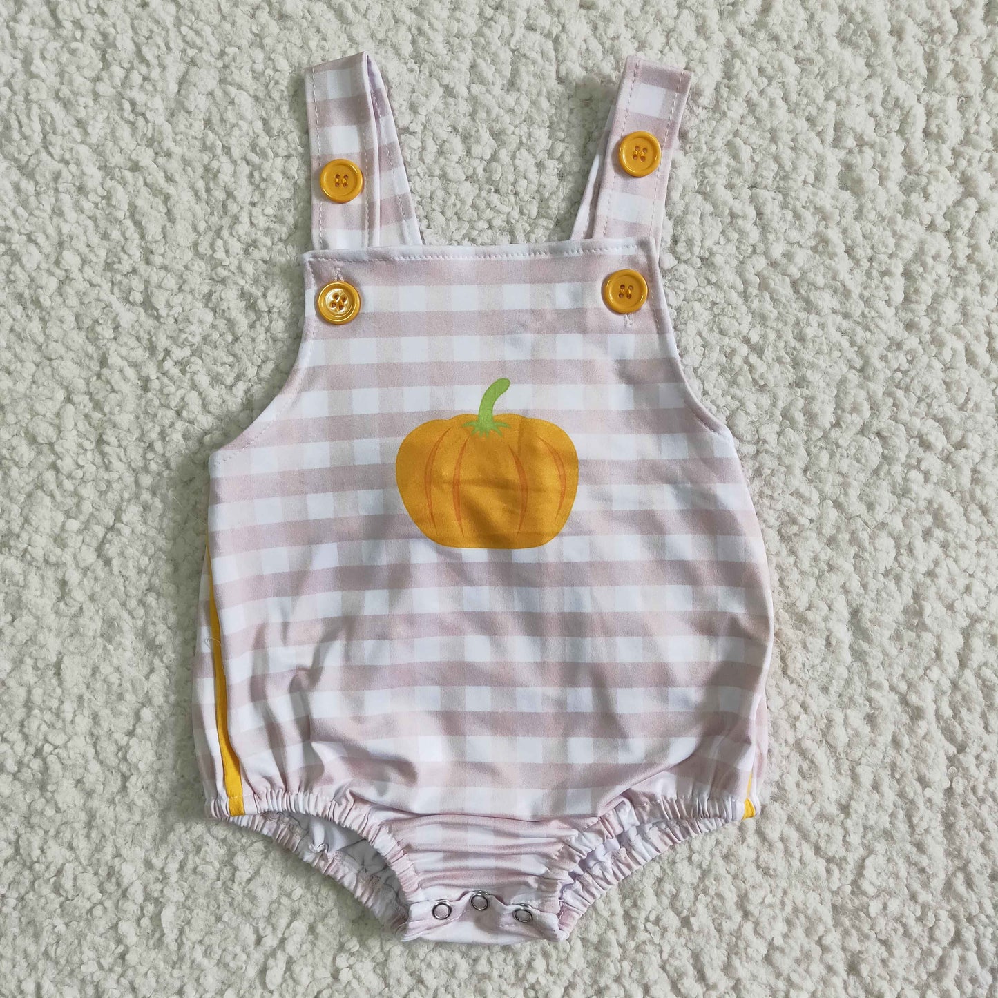 A7-17-1 Pumpkin Girls Sleeveless Romper