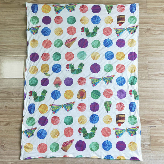 BL0014 Green Circle Cartoon Print Blanket