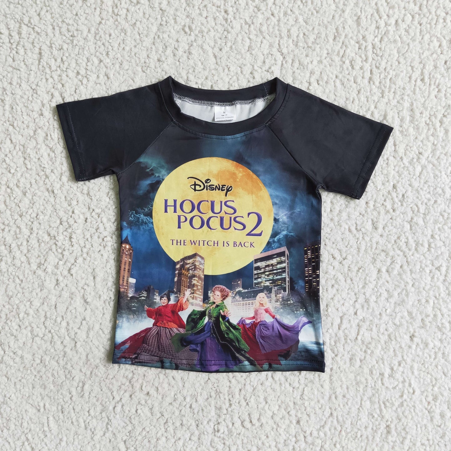 BT0026 Halloween Witch Cartoon Boys Short Sleeve Top T-shirts