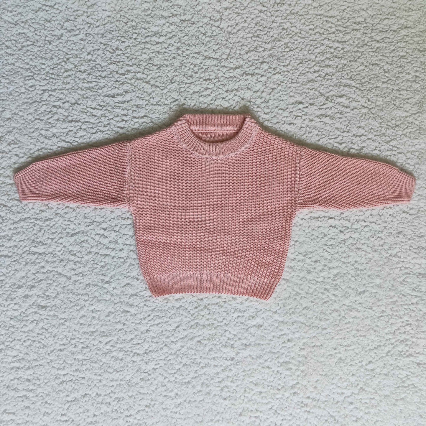 GT0036 Pink Girls Long Sleeve Sweater