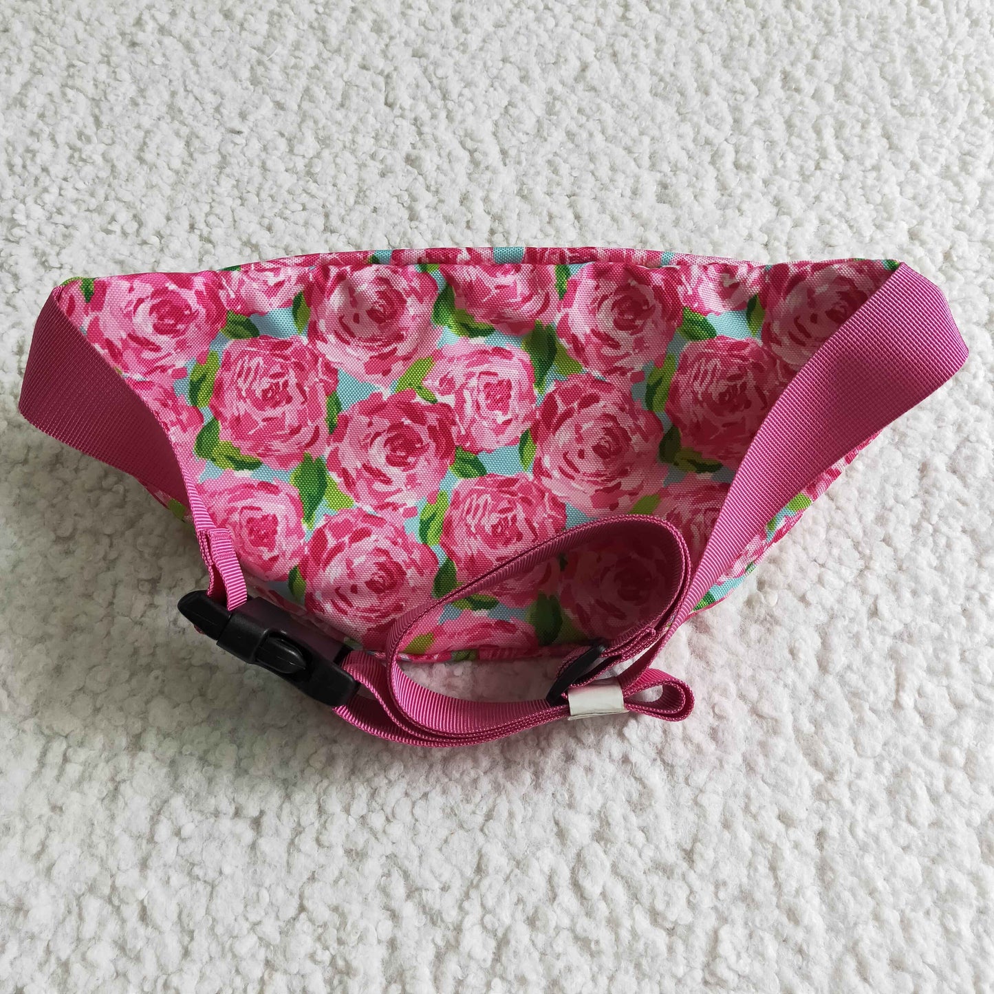 BA0023 Pink Floral Flower Print Little Bag Bagpack