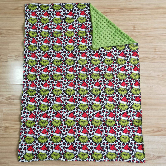 6 B6-12 Christmas Green Cartoon Blanket