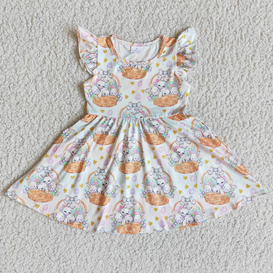 Flutter Easter Rabbits Girls Dress