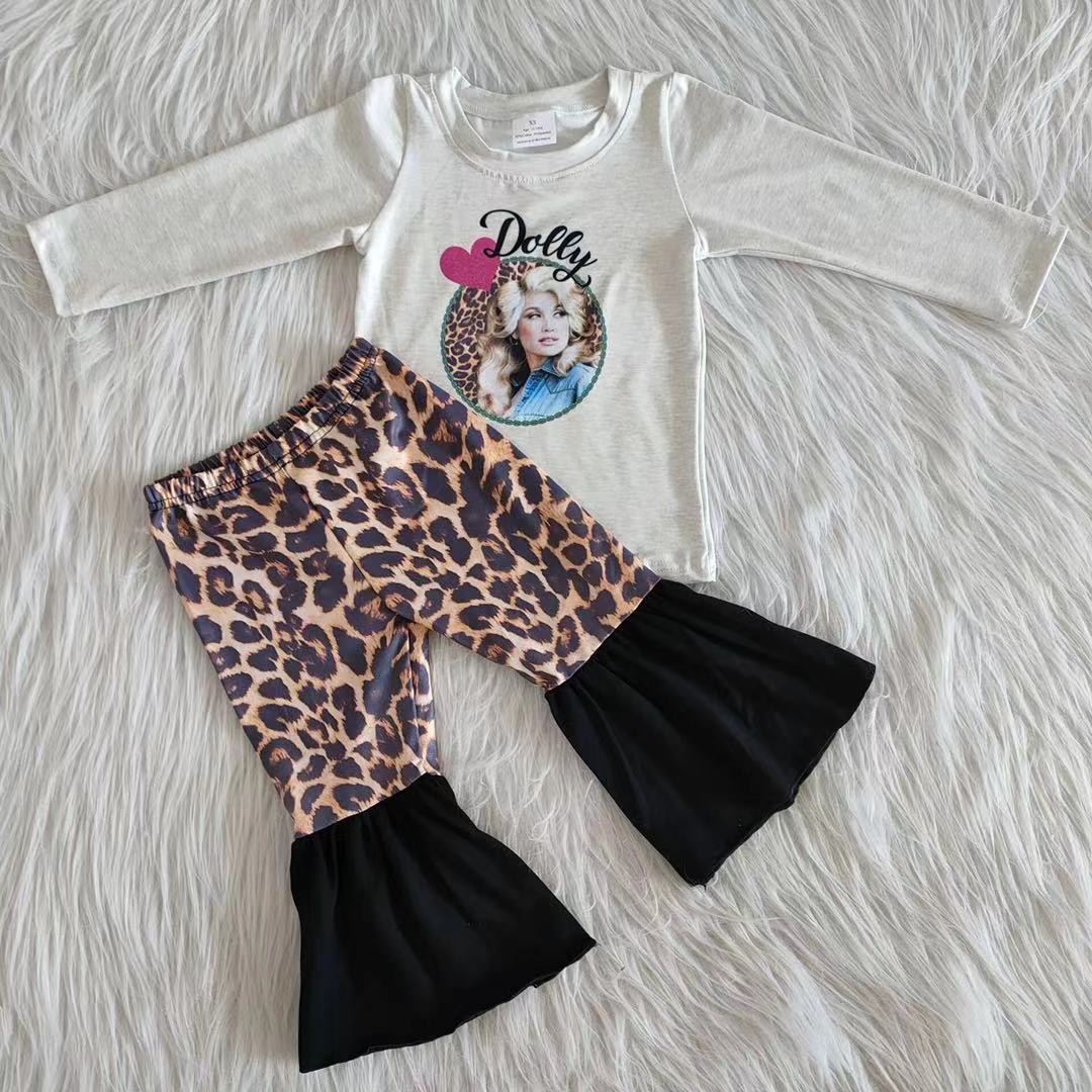 Adorable Baby Girls Leopard Print Kids Set