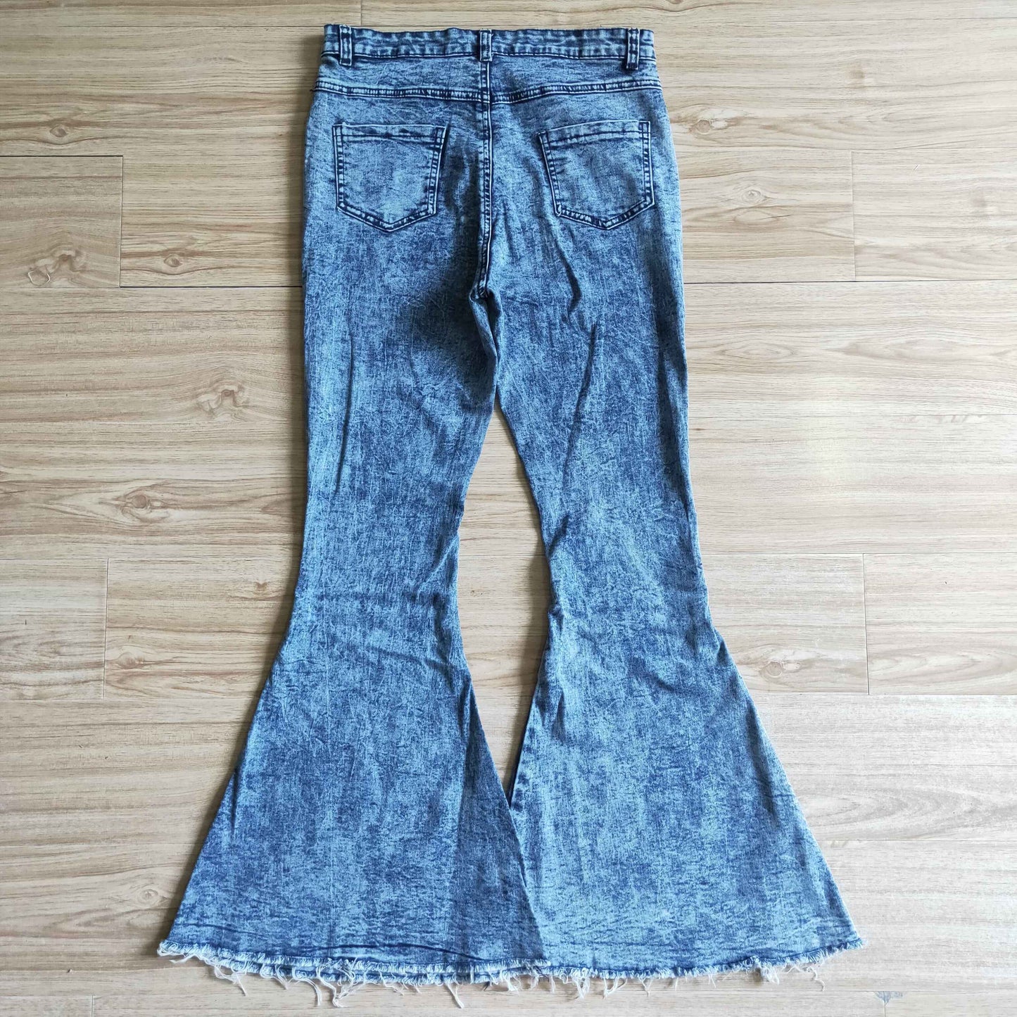 P0011 Adult Blue Girls Bell Pants Denim Jeans