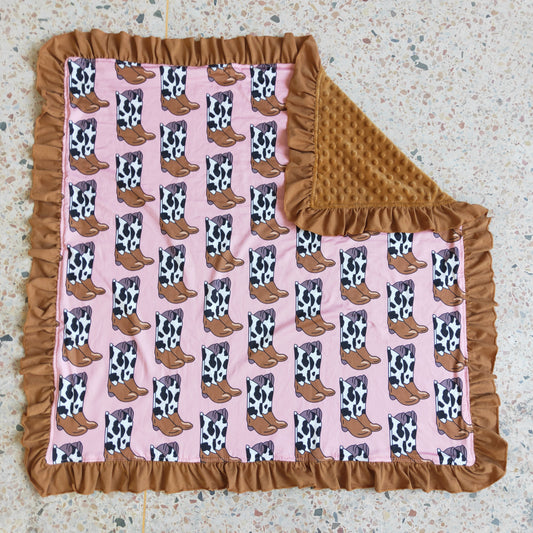 6 A32-11 Cowboy Boots Blanket