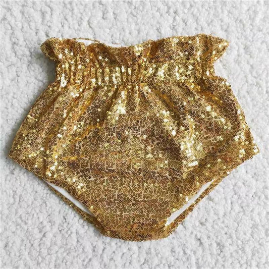 Yellow Sequin Fabric Bummies