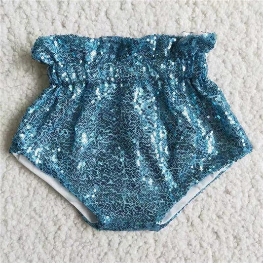 Blue Sequin Fabric Bummies