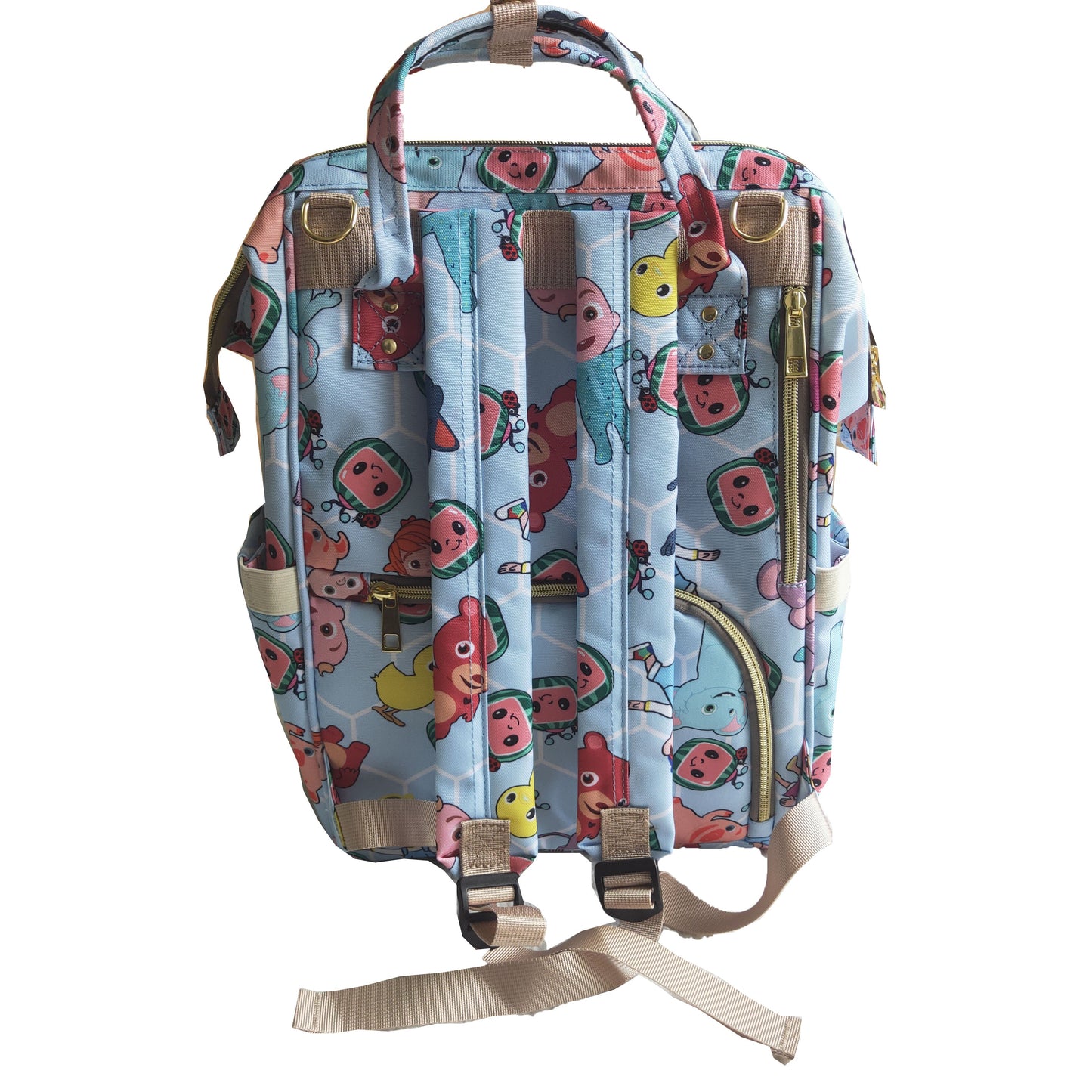 C16-M Blue Watermelon Print Cartoon School Bag Bagpack