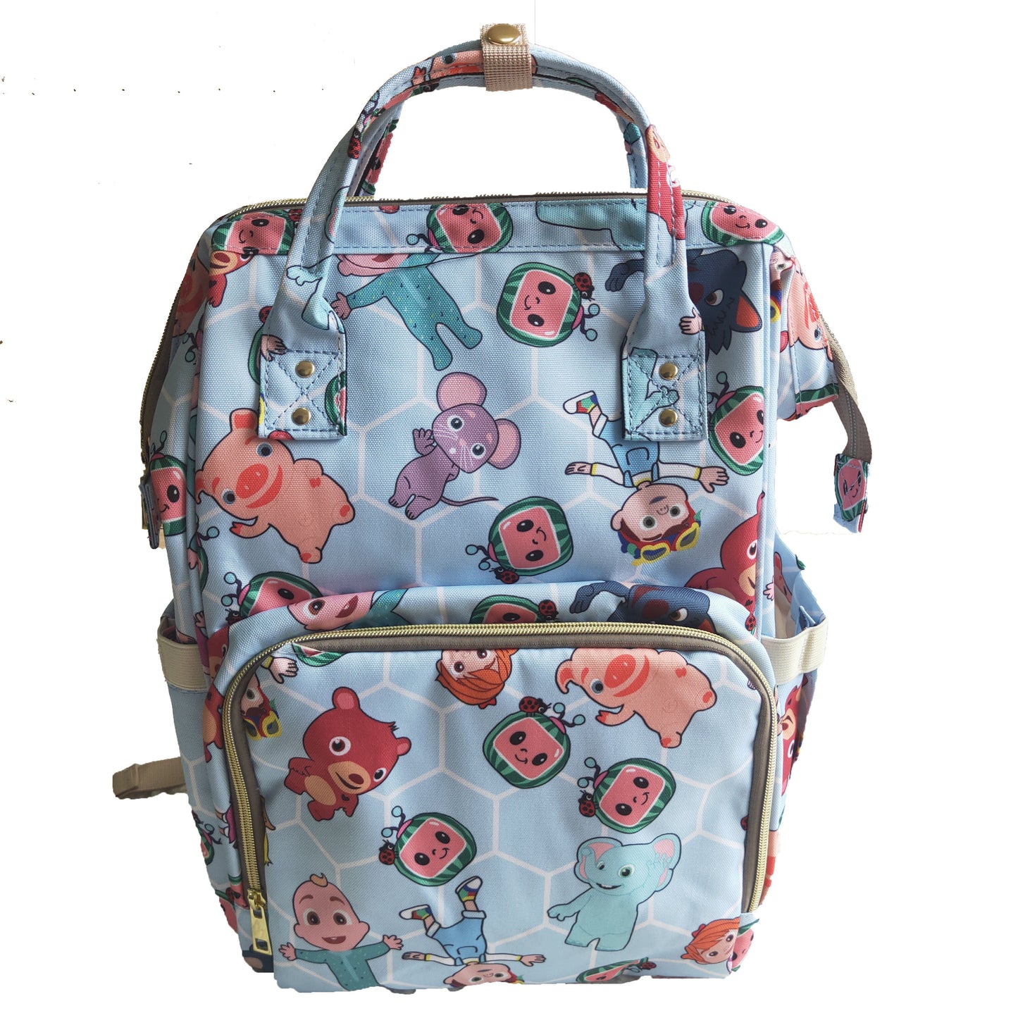 C16-M Blue Watermelon Print Cartoon School Bag Bagpack