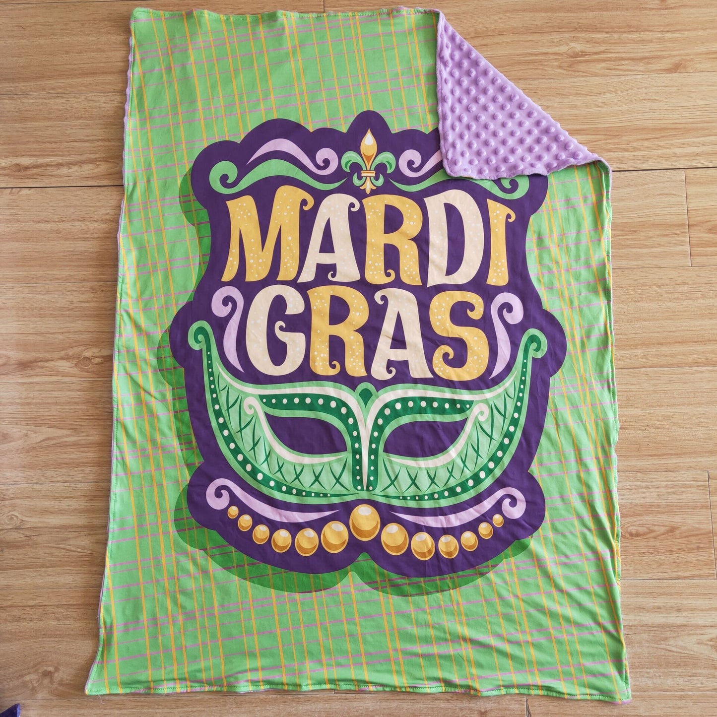 Mardi Gras Green 29*42 Inches Blanket