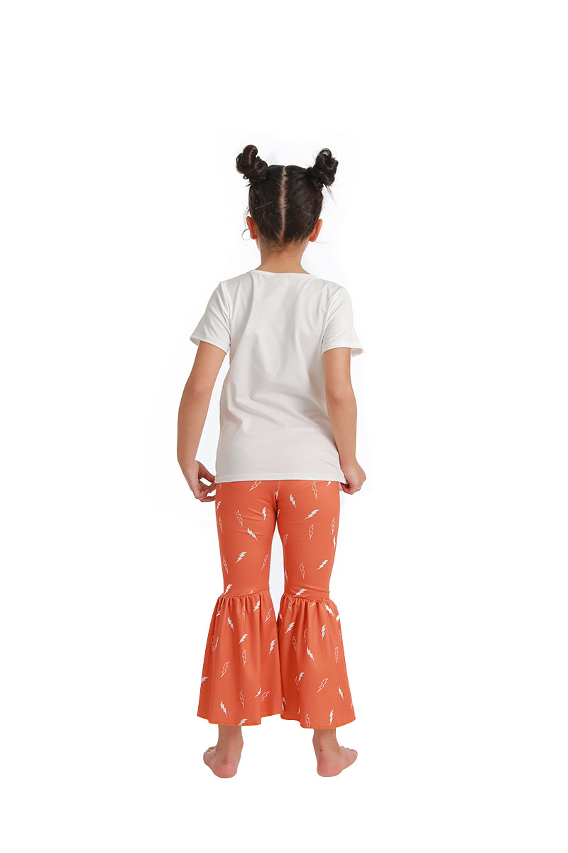 Clearance B15-30 My Heroes Have Always Been Cowboys Orange Girls Short Sleeve Pants Outfits